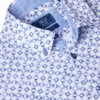 Douglas and Grahame Blue Printed Half Sleeve Button Down Collar Shirt. - Image 2
