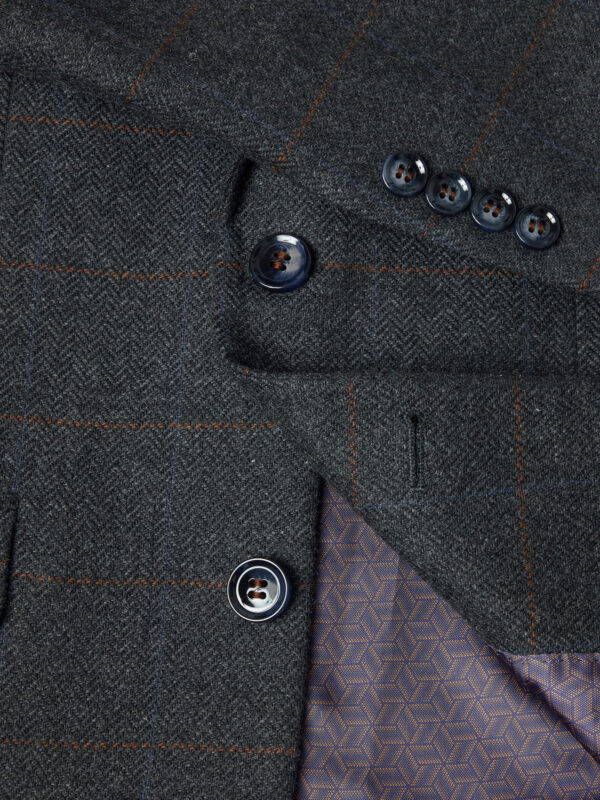 Daniel Grahame Grey Check Autumn Jacket. Large Size Only 56" - Image 3