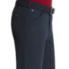 Meyer Navy Micro Fancy Stretch Cotton Trousers - Image 4