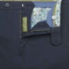 Meyer Navy Micro Fancy Stretch Cotton Trousers - Image 5