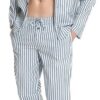 Jockey Mens Sleepwear/Pyjamas Set. Navy Striped Fabric. Size  5XL Left