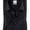 Olymp Luxor Black Non Iron Short Sleeve Shirt. Comfort Fit