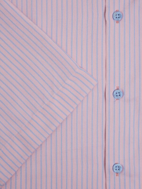 Daniel Grahame Half Sleeve Pink Striped Shirt.XL Left - Image 3