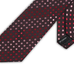 Knightsbridge Red/Pink Extra Long Polka Dot Polyester Tie.
