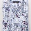 Eterna Multicoloured Printed Cotton Long Sleeve Shirt. Modern Fit. Sizes 17" and 19" - Image 4