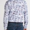 Eterna Multicoloured Printed Cotton Long Sleeve Shirt. Modern Fit. Sizes 17" and 19" - Image 6