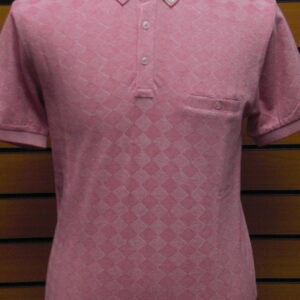Peter Gribby Pink Organic Cotton Button Down Half Sleeve Polo Shirt. Medium and  2XL Left