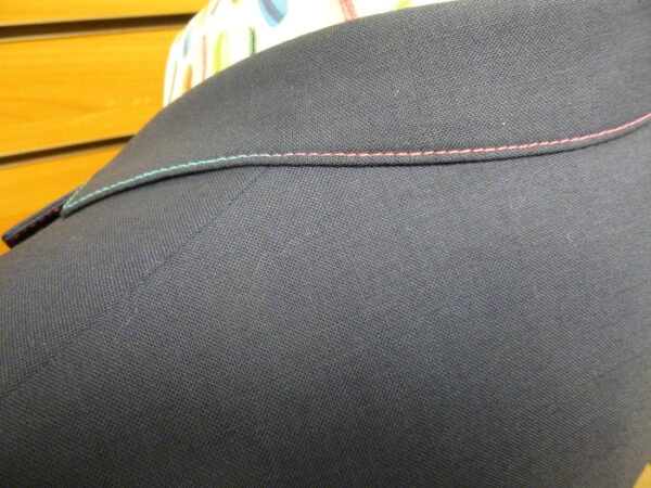 Digel Navy Jacket With Rainbow Stitching. Very Unusual. Size Short 40"Left - Image 3